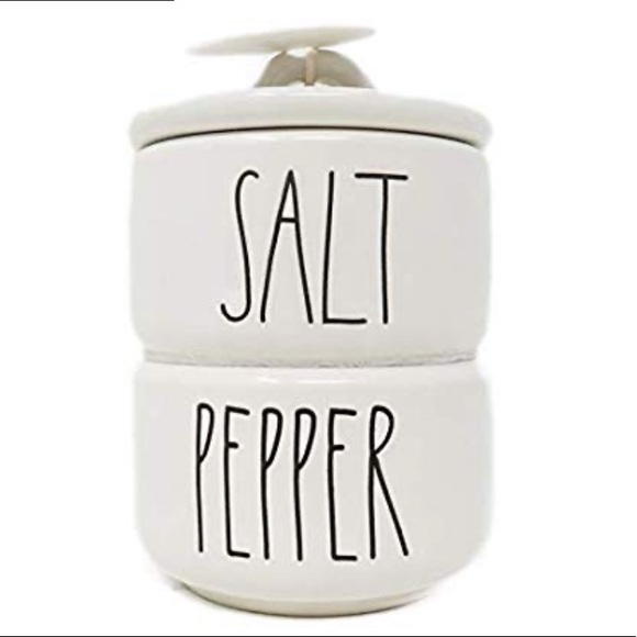 Rae Dunn Other - Rae Dunn Salt and Pepper Stacking Ceramic Cellars
